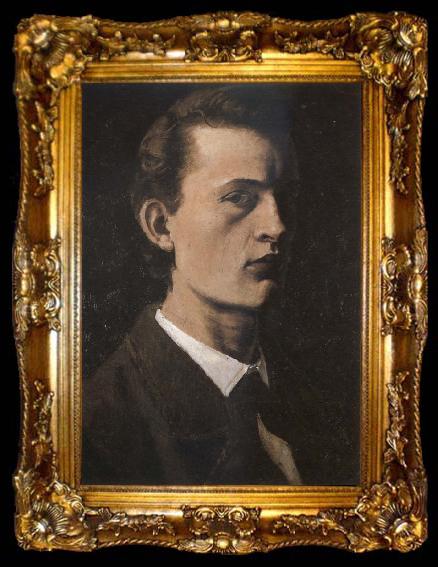 framed  Edvard Munch Self-Portrait, ta009-2